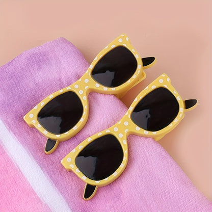 Sunglasses Shape Beach Towel Clips