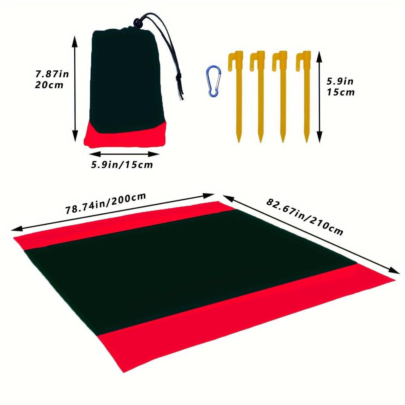 Striped Sand-Free Waterproof Beach Mat