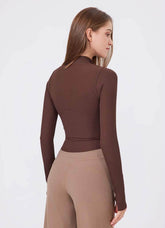 Cropped Running Jacket with Thumb Holes