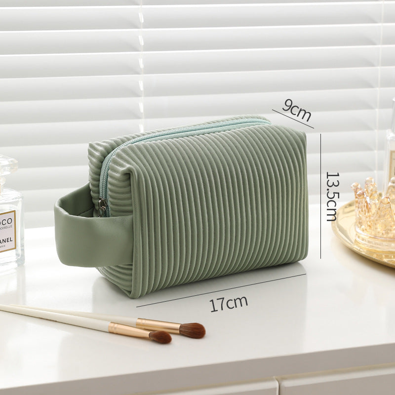 Cream Toast Makeup Organizer Bag