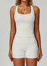 Ribbed Activewear Set with Sports Tank Top and Short