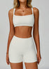 Ribbed Activewear Set with Sports Bra and Short
