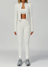 3 Pieces Ribbed Activewear Set with Bra, Jacket and Legging
