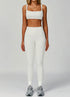 Ribbed Activewear Set with Sports Bra and Leggiing