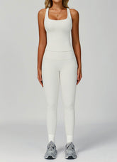 Ribbed Activewear Set with Sports Tank Top and Legging