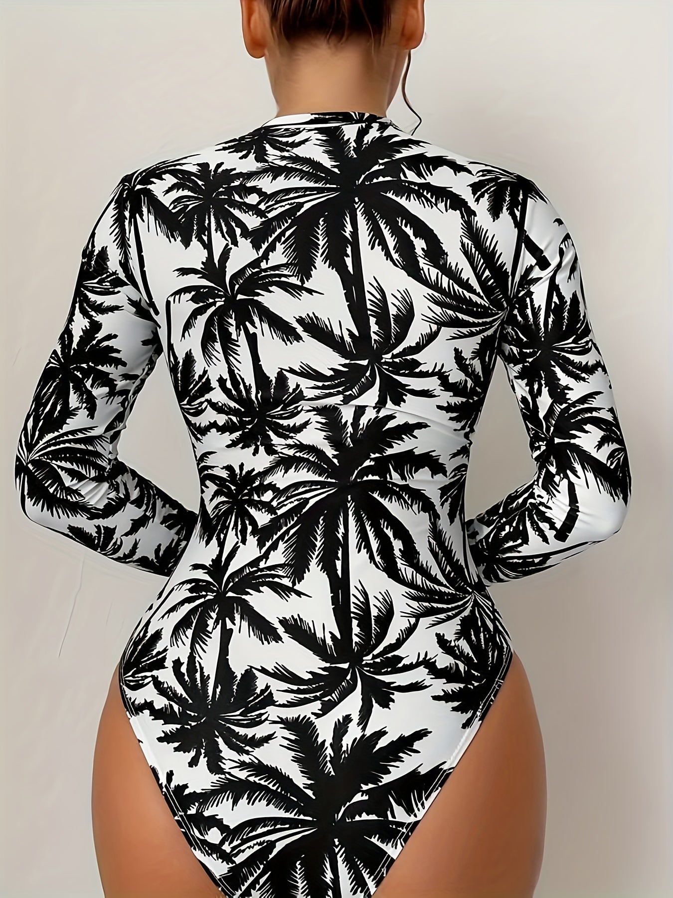 Womens Tropical Print One-Piece Swimsuit