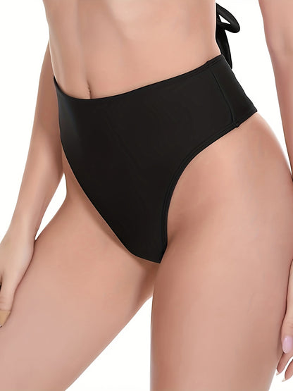 High Waisted Thong Swim Briefs