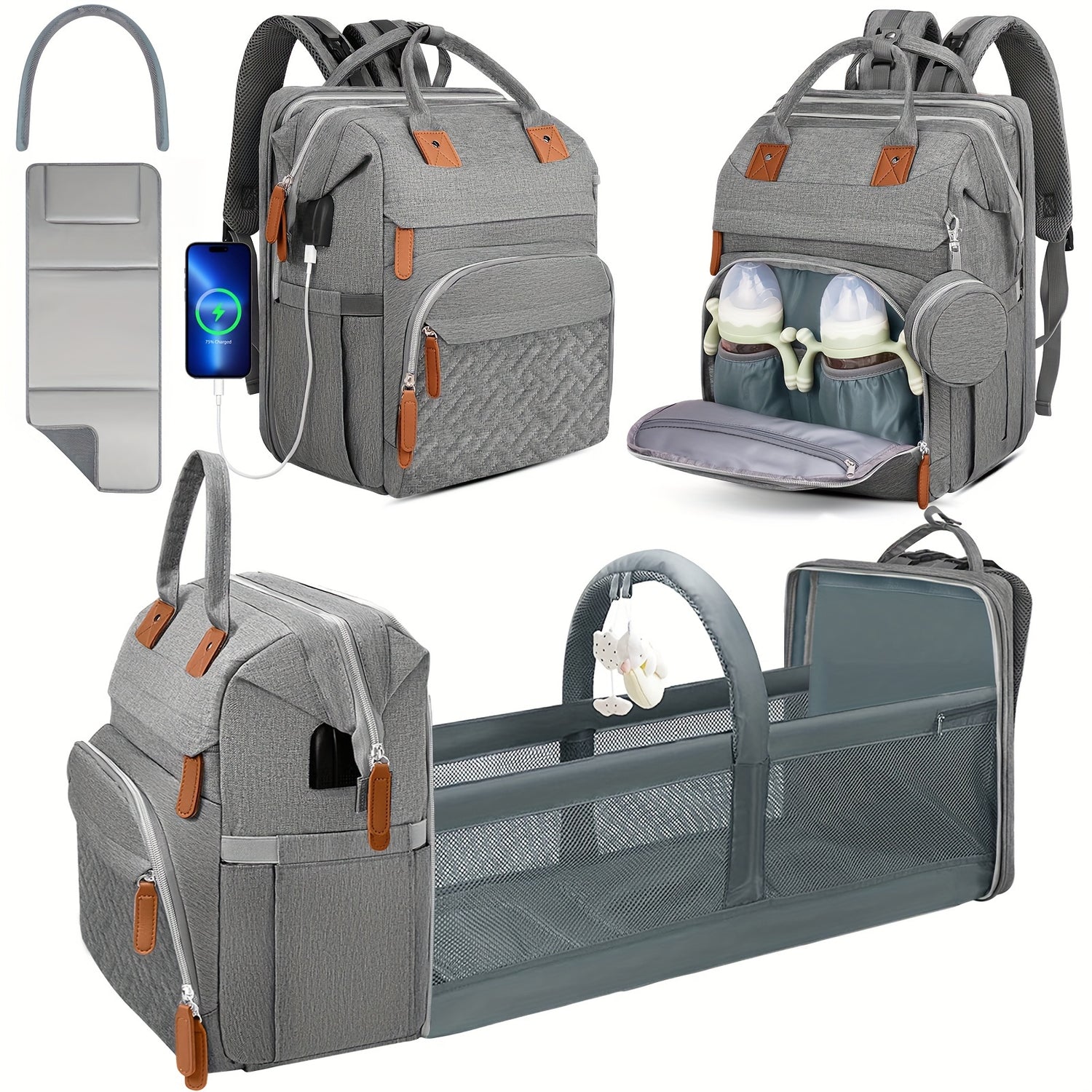 Diaper Bag Backpack with Changing Station