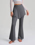 High Waisted Yoga Flare Pants Fake Two Piece Pant with Skirt