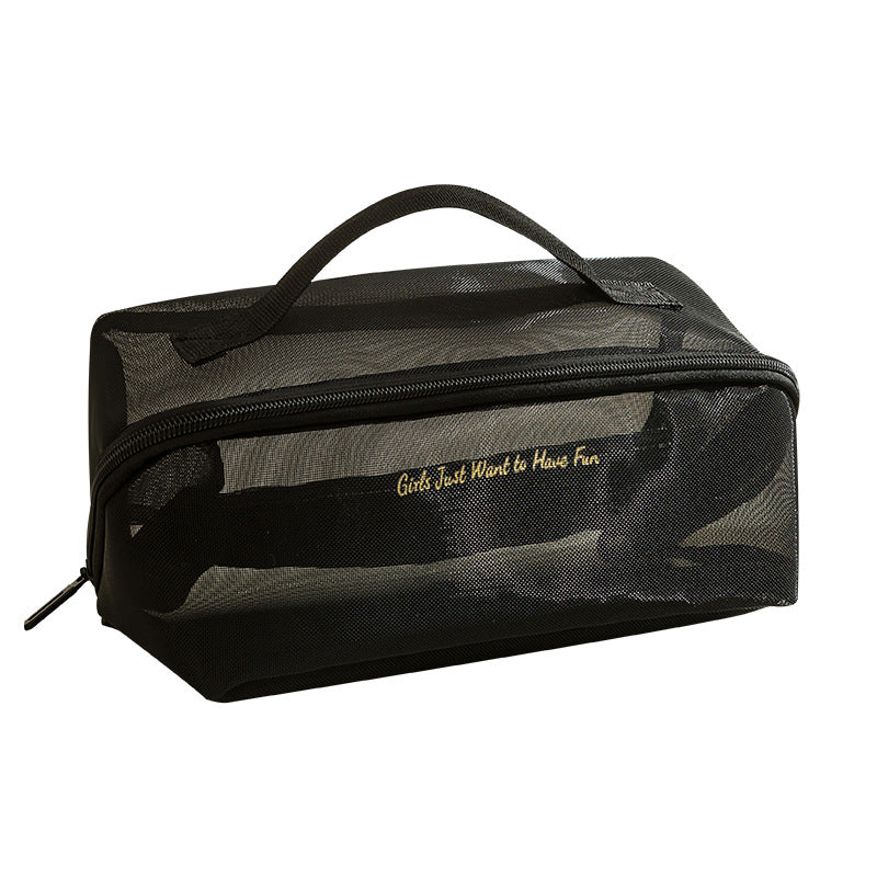 Large Capacity Portable Mesh Cosmetic Bag