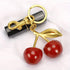 Glitter Metal Cherry Charm Keychain -