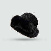 Winter Faux Rabbit Fur Beanie Bucket Hat Furry Warm Cap