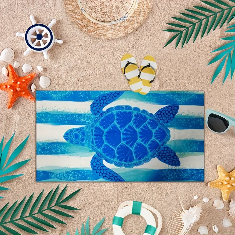 Blue Turtle Beach Towel