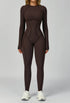 Long Sleeve Backless Yoga One Piece Jumpsuits