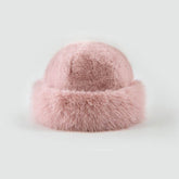 Faux Fur Winter Bucket Hat Fuzzy Fluffy Warm Hat