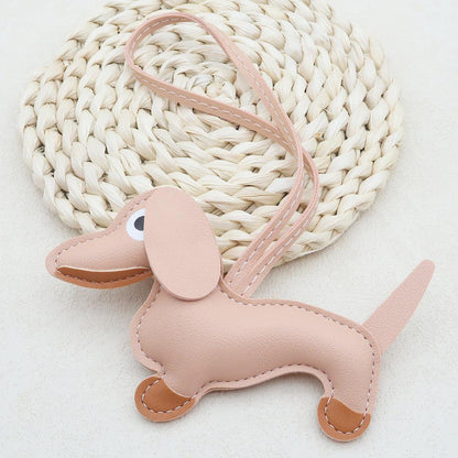 Cute Leather Dachshund Keychain | For Pet and Accessory Lovers