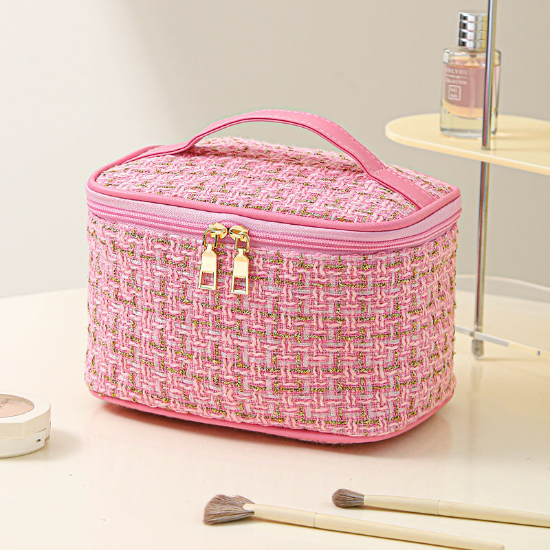 Large Capacity Travel Cosmetic Bag with Handle