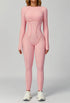Long Sleeve Backless Yoga One Piece Jumpsuits