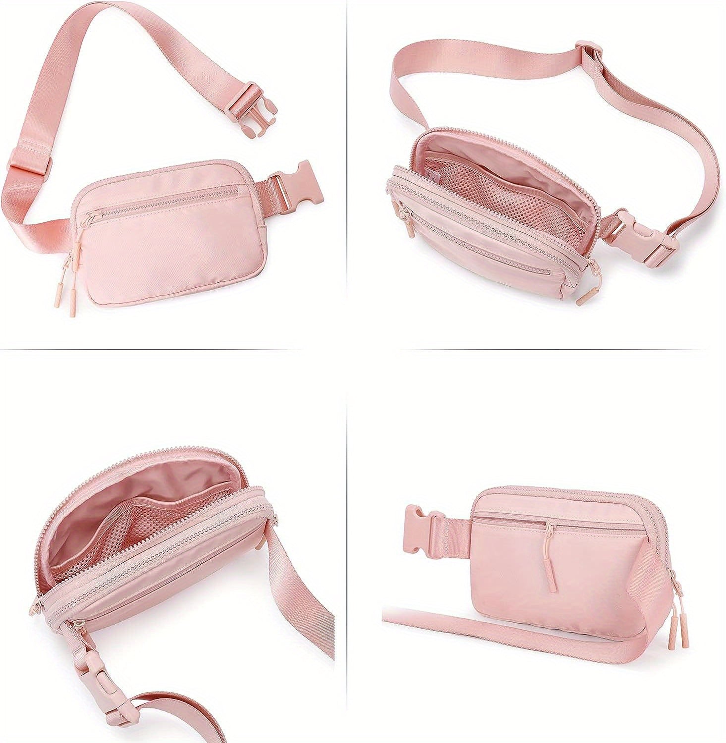 Waist Bag with 4 Zipper Pockets