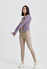 Long Sleeves Sports Hoodie with Thumb Holes