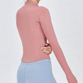 Full Zip Up Yoga Jacket with Thumb Hole