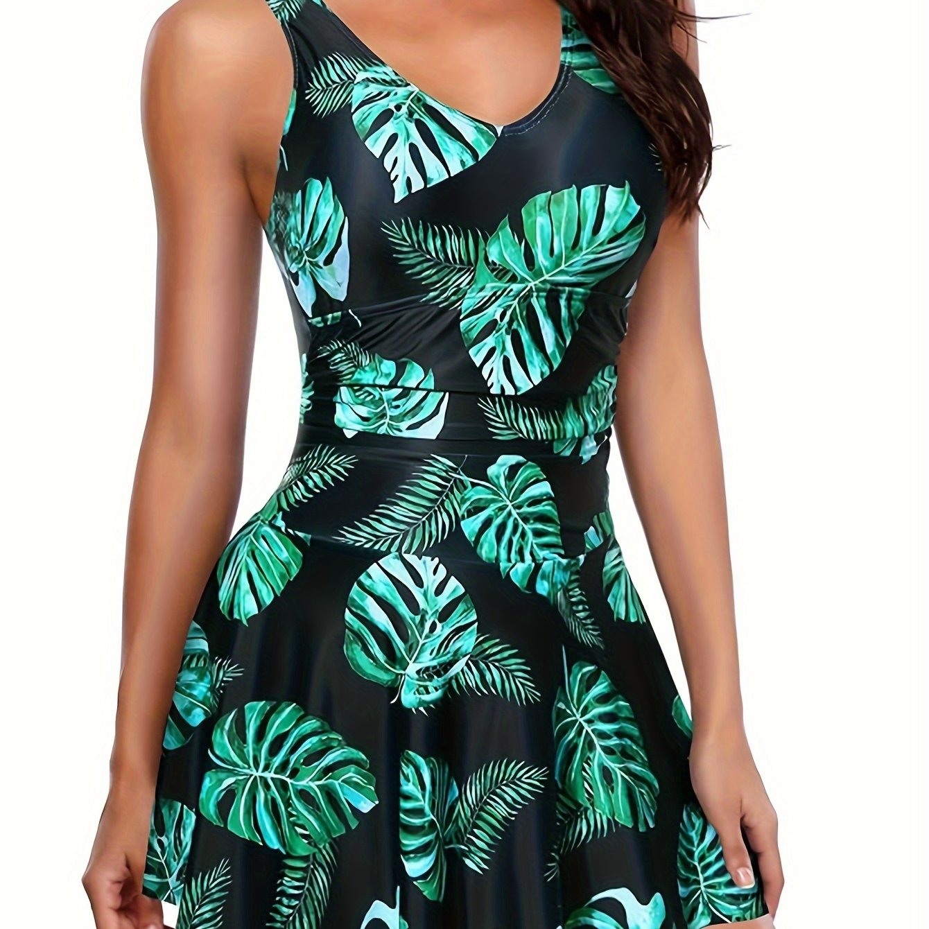 Printed Ruched One-piece Swimsuit