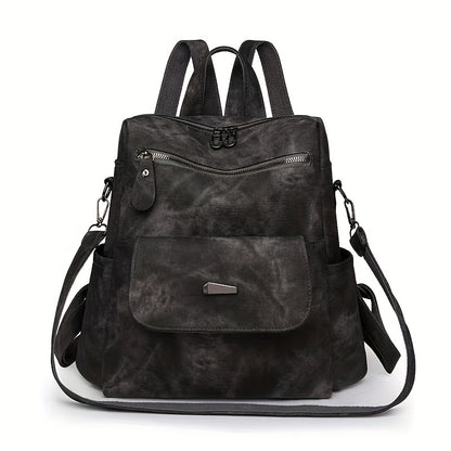 Retro PU Leather Backpack