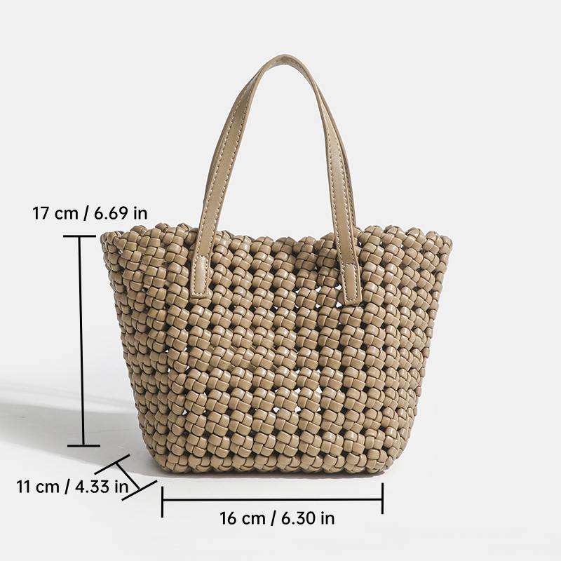 PU Woven Simple Handbag | Elegant &amp; Versatile Daily Accessory