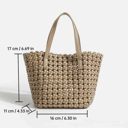 PU Woven Simple Handbag | Elegant &amp; Versatile Daily Accessory