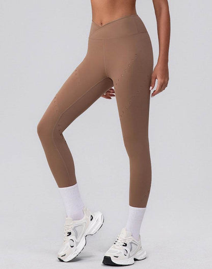 High Waist Tummy Control Hollow Out Yoga Leggings