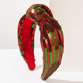 Christmas Wide Headband Snowflake Knotted Hair Accessories