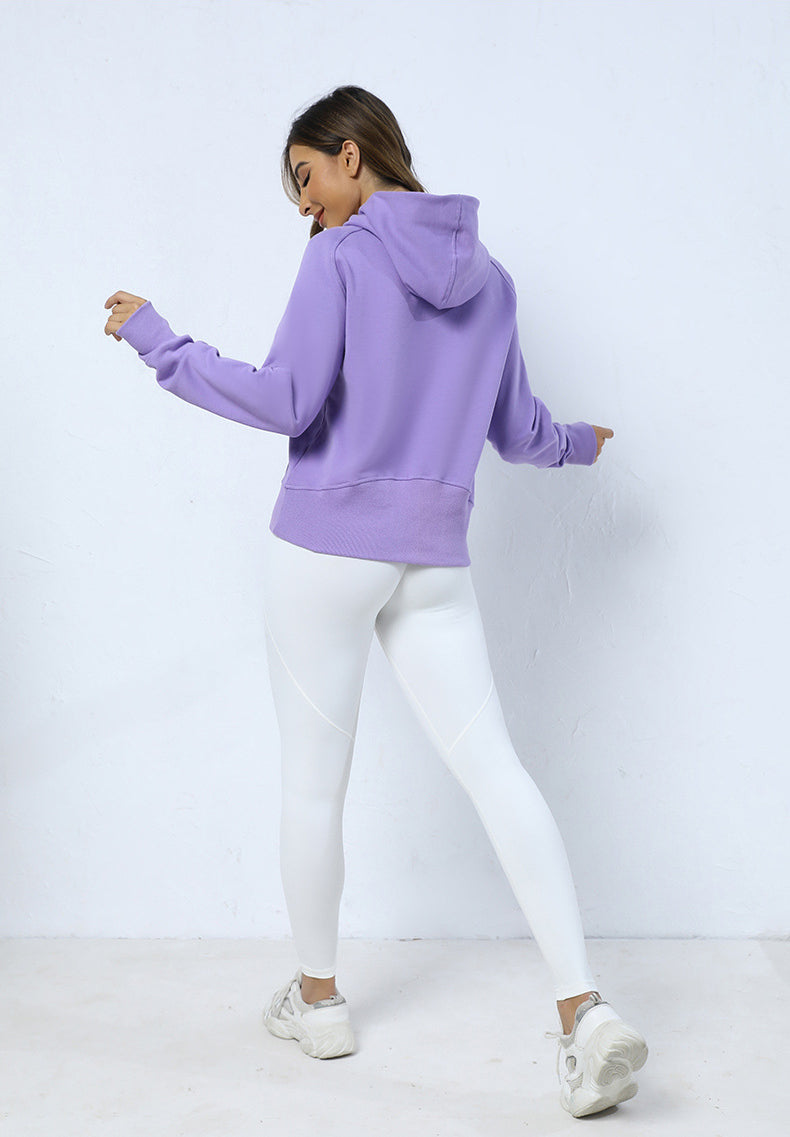 Women Winter Sports Cotton Zip Hoodies