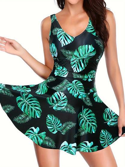 Printed Ruched One-piece Swimsuit