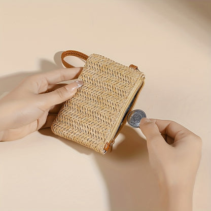 Woven Pattern Mini Coin Purse