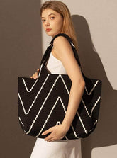 Polyester Large knitted Handbag