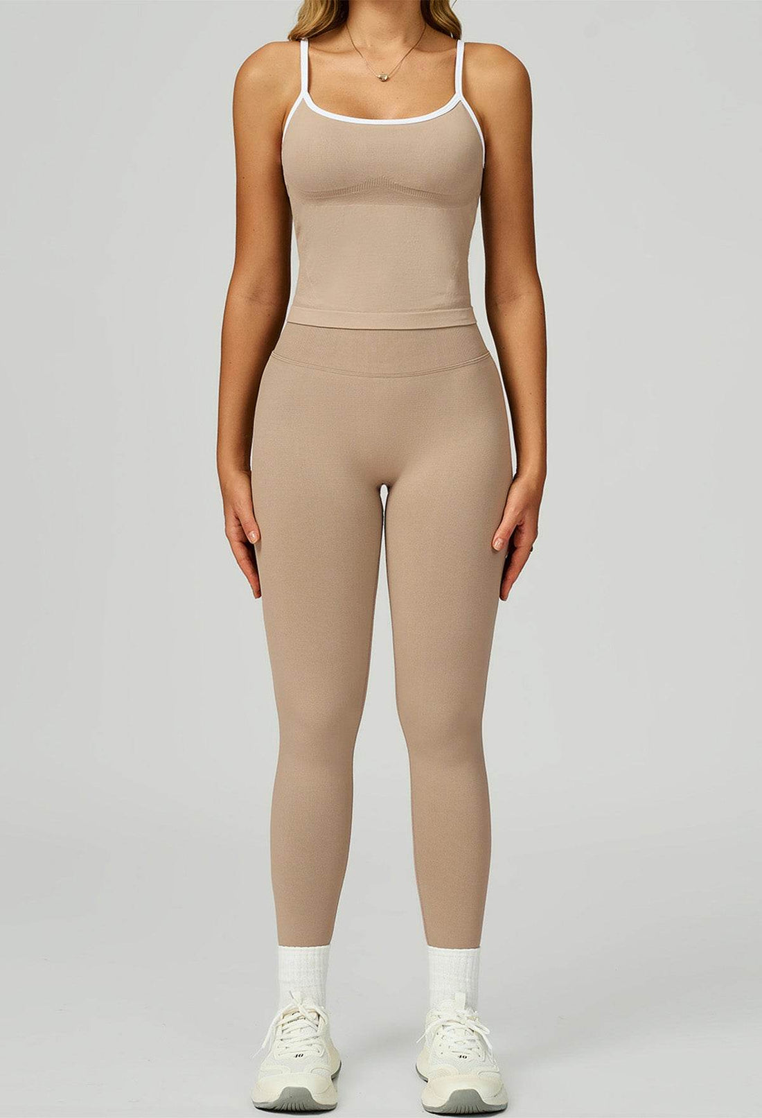 Sport Set with Color Block Tank Top and Legging