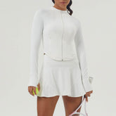 Sports Tennis Dress Set With Jacket and Skirt