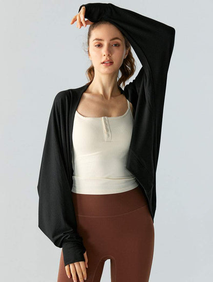 Sport Shawl with Thumb Cuffs | Stylish &amp; Functional Activewear