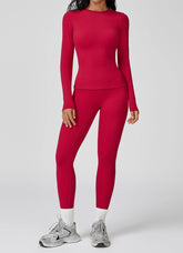 Sports Wear with Long Sleeve T-Shirt and Leggings