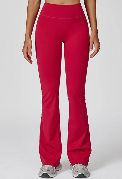 No Front Seam High Waist Sports Flared Leg Pants