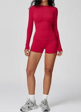 Sports Wear with Long Sleeve T-Shirt and Shorts