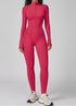Long Sleeve Zip Front Sport Jumpsuits One Yoga Rompers