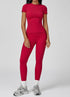 Sports Wear with Short Sleeve T-Shirt and Leggings
