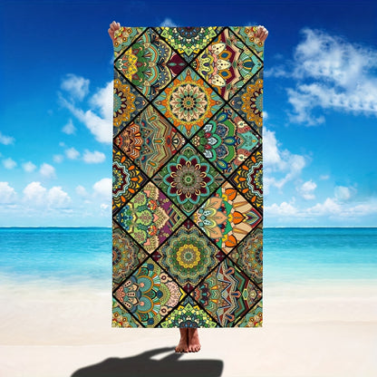 Mandala Pattern Beach Towel