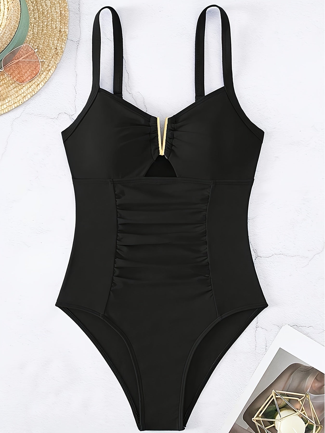 Flattering V-Notch One-piece Swimsuit