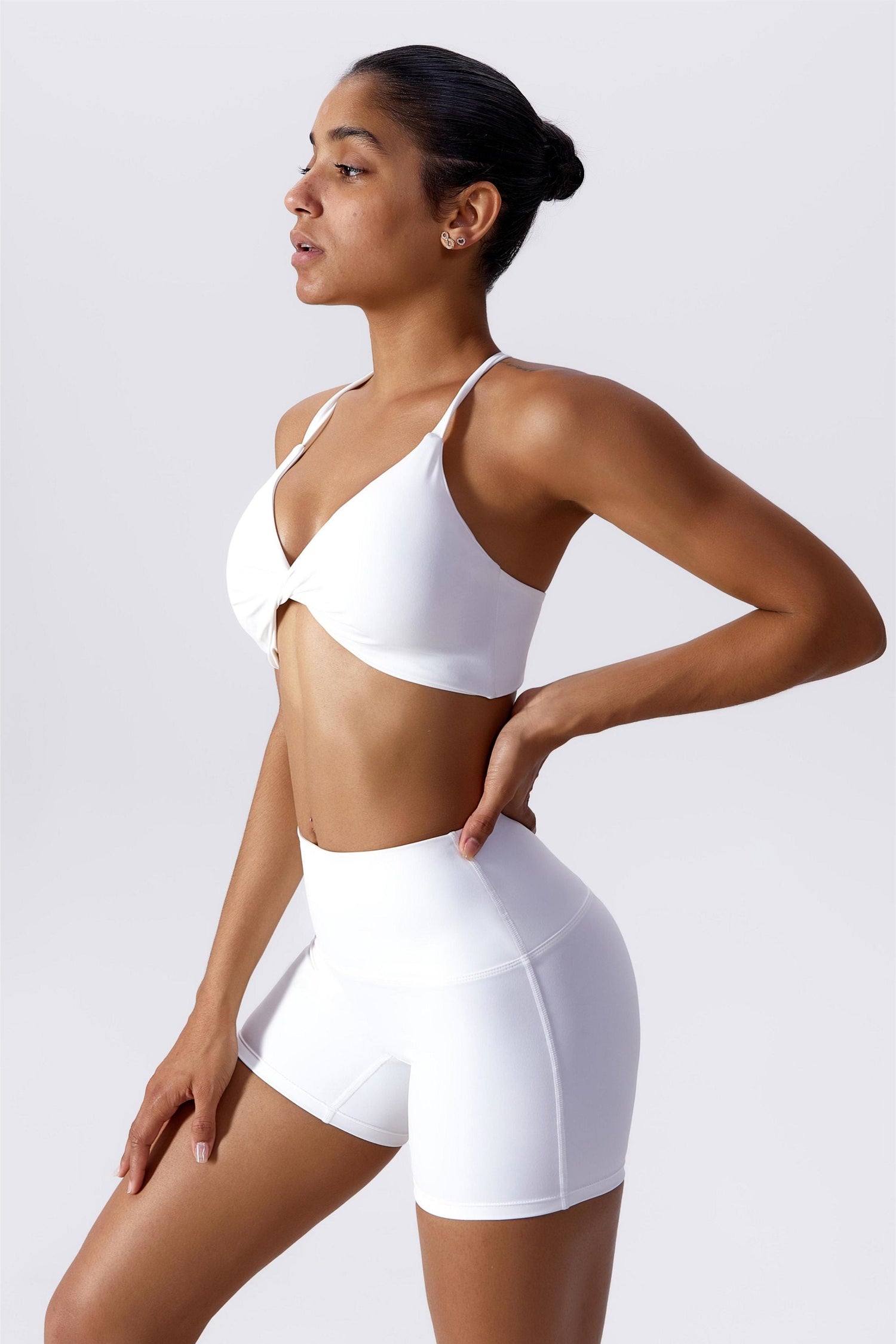 Twisted Front Strappy Sports Bra