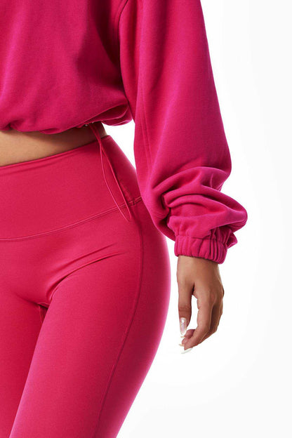 Full-Zip Cropped Sweatshirt Relaxed Fit