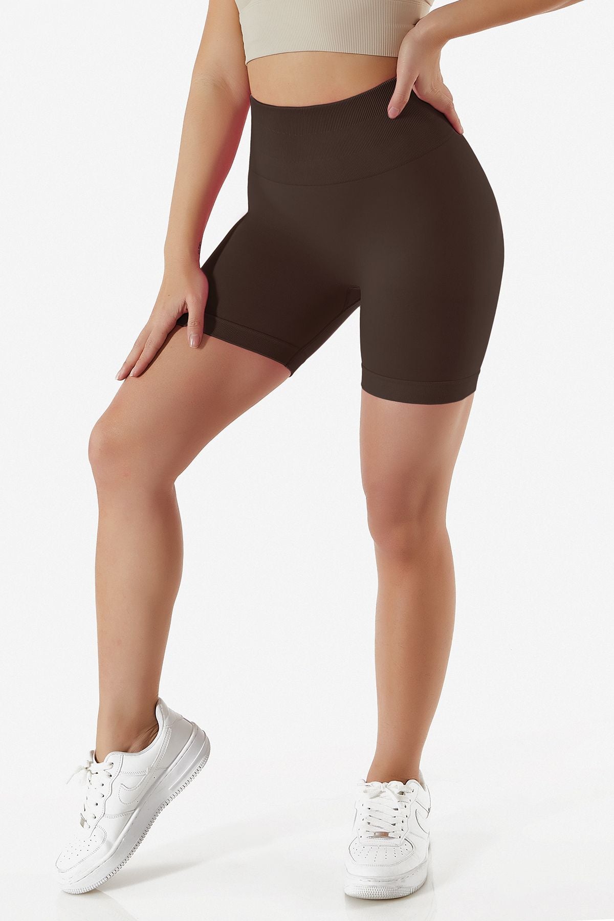 High Rise Scrunch-Butt Shorts - Flattering Fit for All-Day Comfort