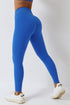 High-Waist Seam Free Scrunch Leggings - Trendy Workout Choice 