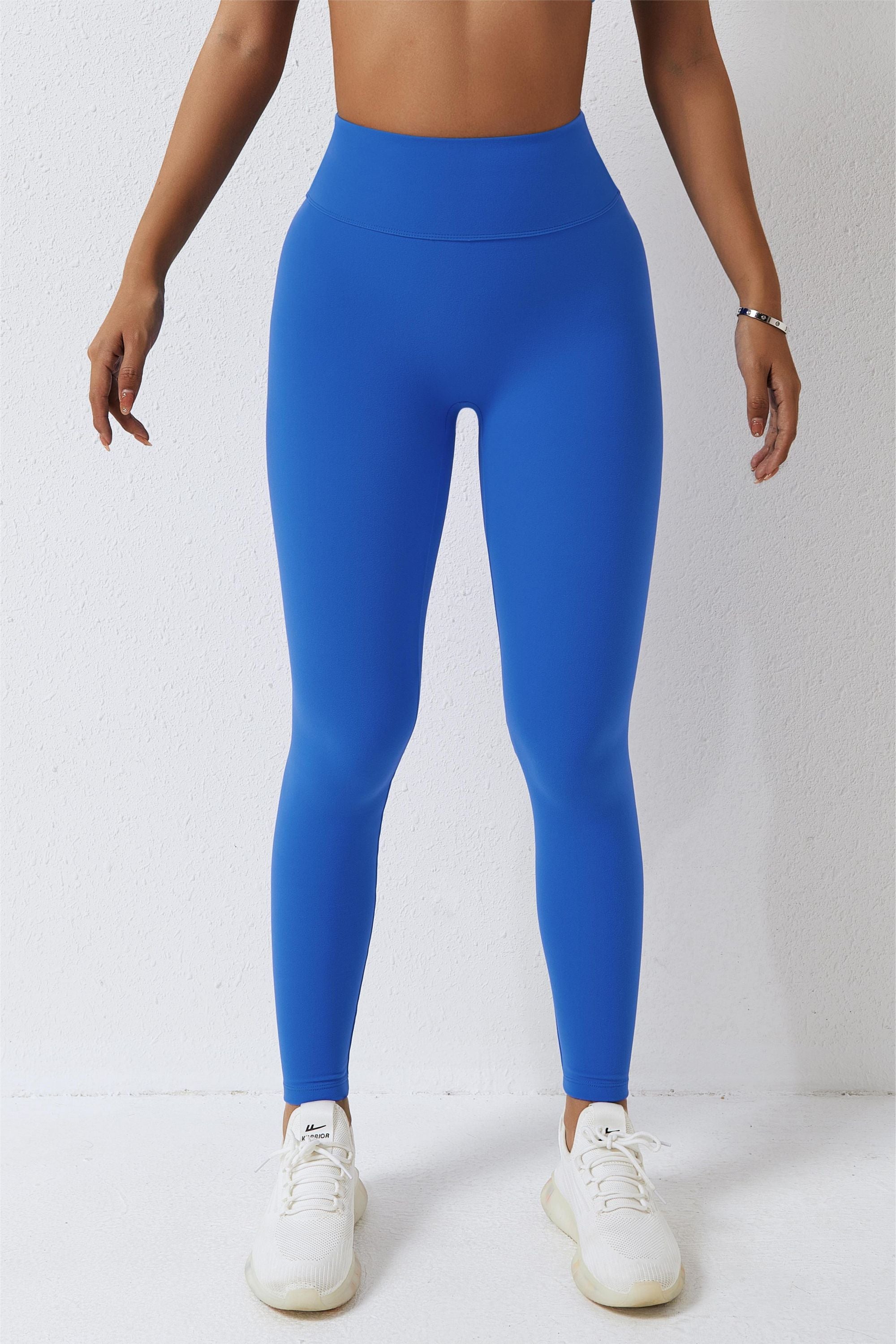 High-Waist Seam Free Scrunch Leggings - Trendy Workout Choice 